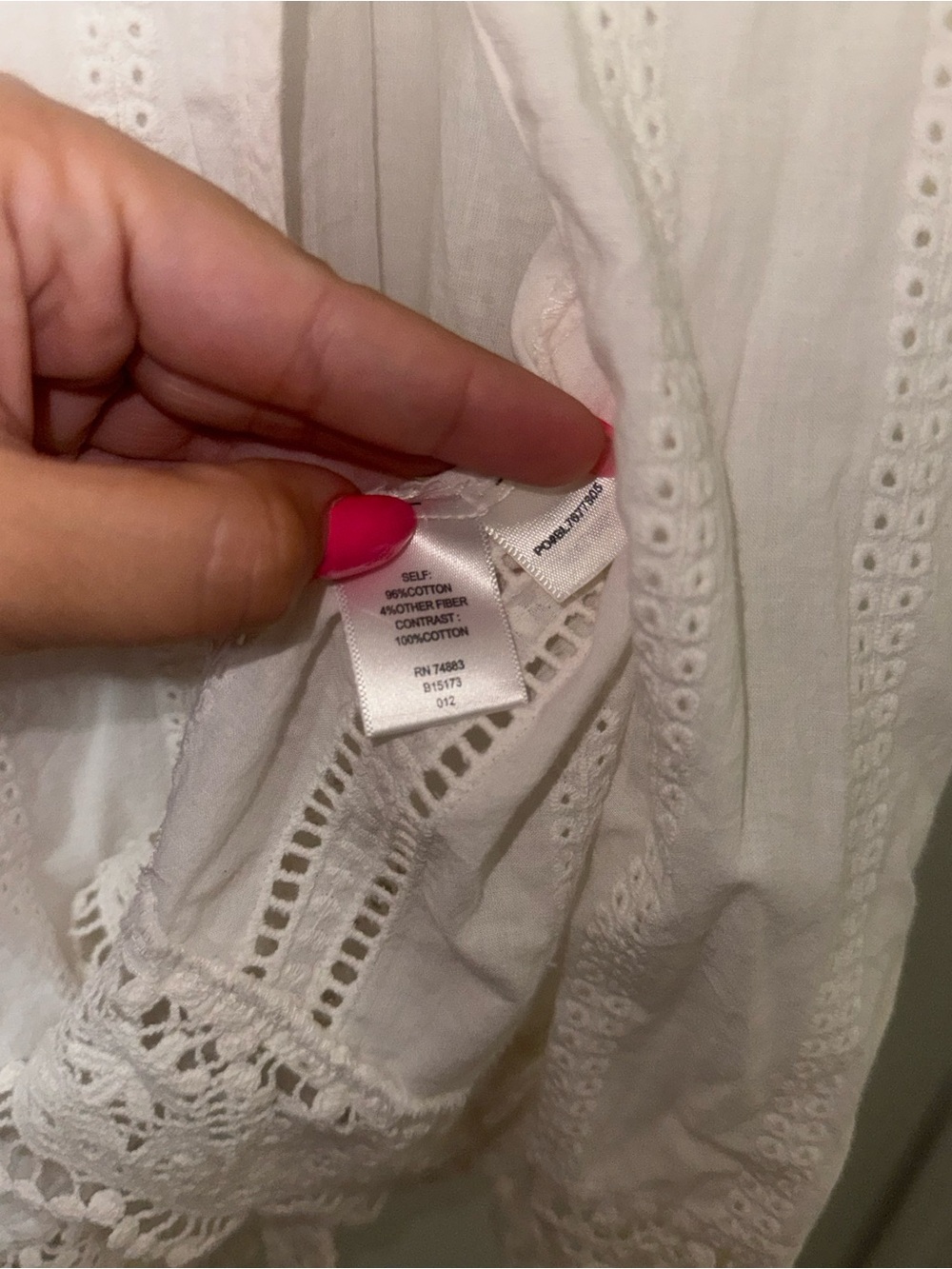 Blair White Lace Button-Front Blouse - Picture 6 of 6